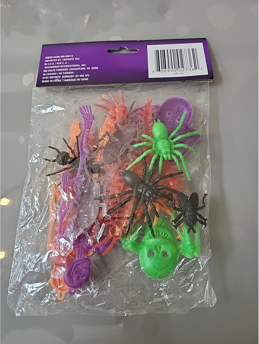 Vintage Halloween Plastic Toys Skeletons insects Bugs Worms Creepy Crawls 18 Pcs